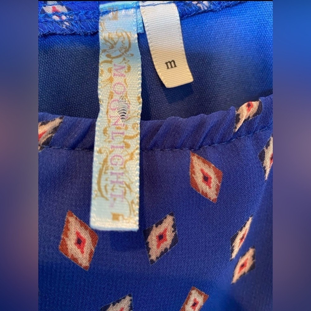 ONE SHOULDER cocktail dress with shear sleeve Size M - Picture 3 of 4